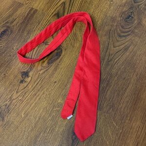 🌹 Giuseppe Milano 🌹 Red Linen Cotton Blend Tie Vintage